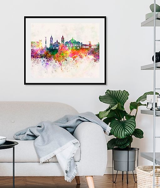 queence Bild »Skyline Color Splash«, Städte-Stadt-Deutschland-Kunst-Berlin, günstig online kaufen