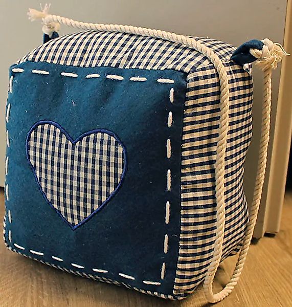 HOSSNER - ART OF HOME DECO Türstopper "Karoherz", klassischer Landhaus-Stil günstig online kaufen