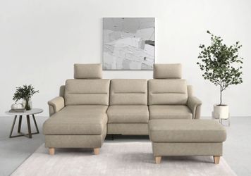 sit&more Ecksofa "Farö L-Form" inklusive Federkern, wahlweise mit Bettfunkt günstig online kaufen