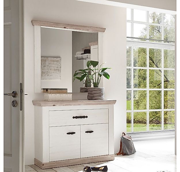 Lomadox Garderoben-Set FERNA-61, (Spar-Set, 2-St), Pinie weiß Nb. mit Pinie günstig online kaufen