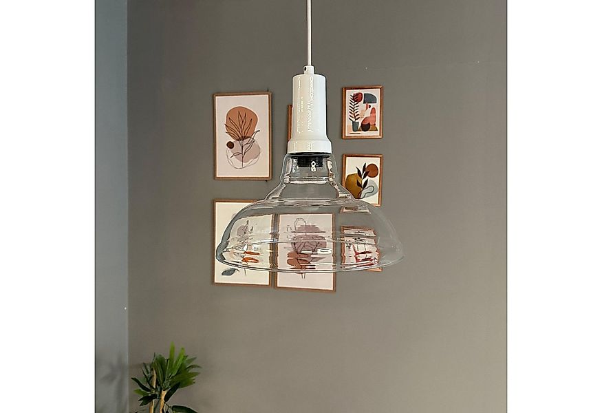 Bamyum Pendelleuchte Vishi Einzelner Glas-Kronleuchter Retro Pendelleuchte, günstig online kaufen