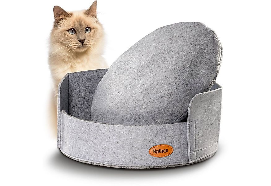 Knupis Tierbett Katzenbett - Aus Nachhaltigem Filz - Mit Kissen Waschbar - günstig online kaufen