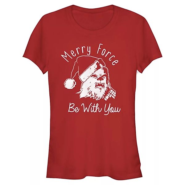 Star Wars - Chewbacca Merry Force - Weihnachten - Frauen T-Shirt günstig online kaufen
