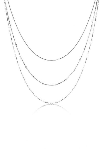 Elli Ketten-Set 3-reihige Schlangen Kugel Basic Design 925 Silber günstig online kaufen