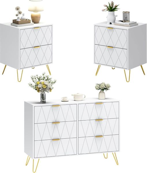 UEV Schlafzimmer-Set, 3er-Set Schlafzimmermöbel, Sparset Jugendzimmer-Set, günstig online kaufen