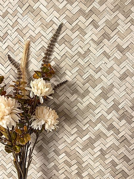 Newroom Vliestapete, Beige Tapete Boho Rattan günstig online kaufen