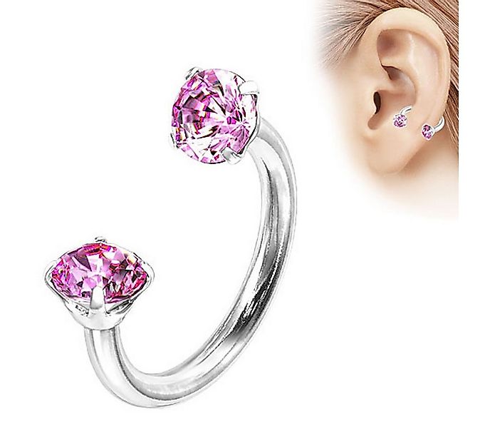 Taffstyle Augenbrauenpiercing Lippenpiercing Nasen Hufeisen Piercing Krista günstig online kaufen