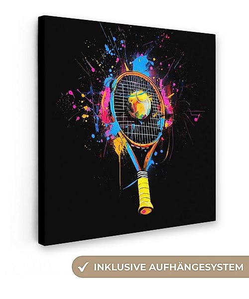 OneMillionCanvasses® Leinwandbild Graffiti - Sport - Tennis - Rakete - Ball günstig online kaufen