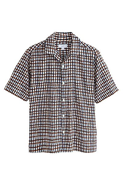 Next Kurzarmhemd Kurzarmhemd mit Wasserfarben-Karomuster (1-tlg) günstig online kaufen