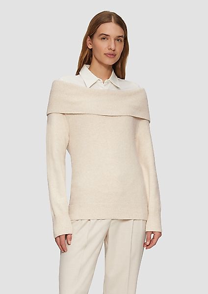 s.Oliver Strickpullover Off-Shoulder Strickpullover mit Rippbündchen günstig online kaufen