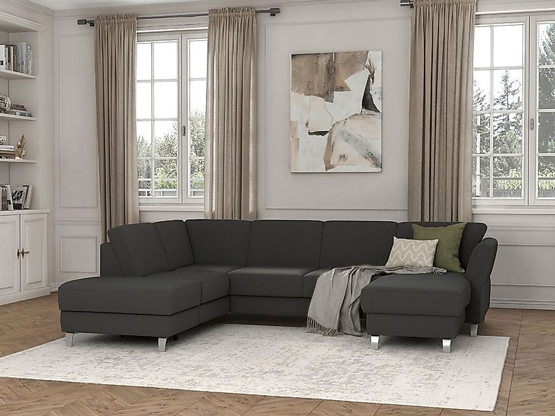 sit&more Wohnlandschaft »Visby U-Form« Wahlweise mit Bettfunktion und Staur günstig online kaufen