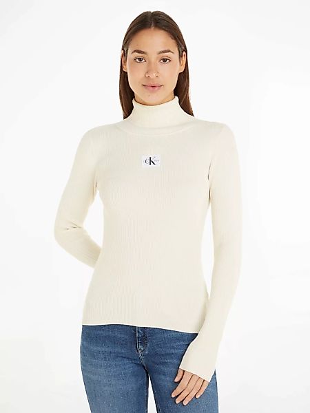 Calvin Klein Jeans Rollkragenpullover "BADGE ROLL NECK SWEATER", mit Marken günstig online kaufen