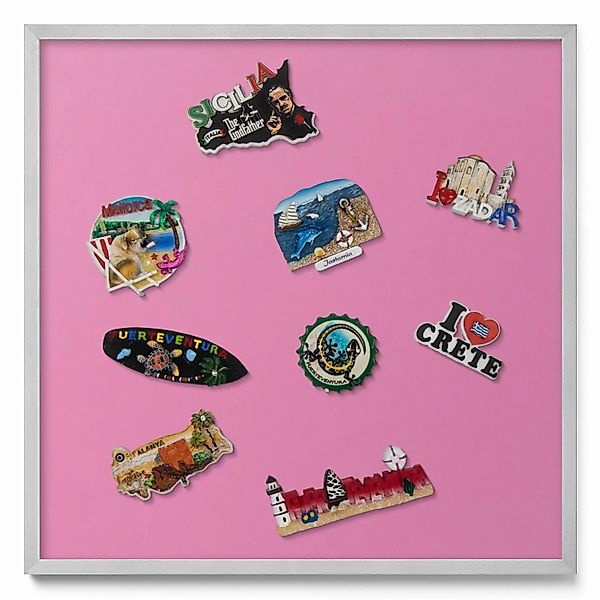 Tulup Magnettafel Dekoratives Magnetboard aus Metall Farbe Rosa 50x50 cm Ma günstig online kaufen