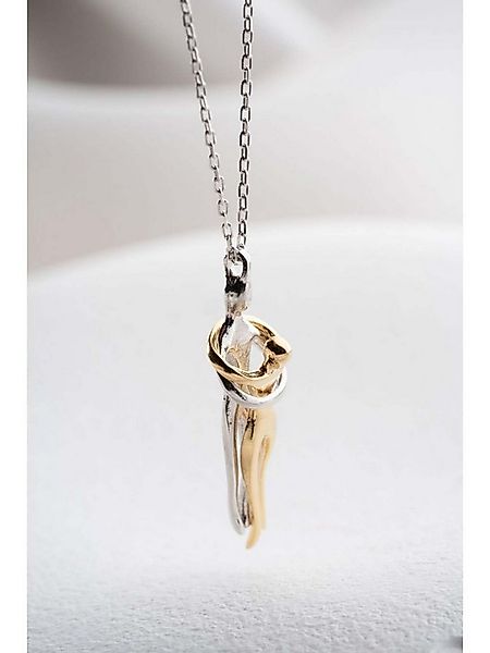 Nisan Kette und Anhänger Set, 925er Silber Halskette mit Umarmendem Liebesp günstig online kaufen