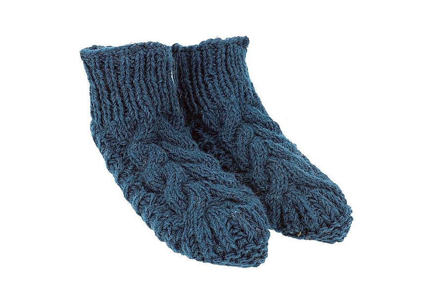 Guru-Shop Haussocken Wollhausschuhe, handgestrickte Hüttenschuhe,.. günstig online kaufen