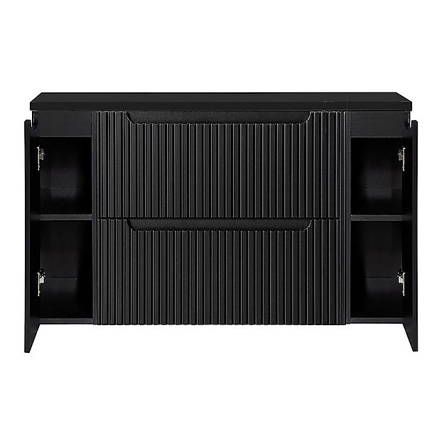 Lomadox Waschbeckenschrank NEWPORT-56-BLACK 120 cm Waschtisch-Unterschrank günstig online kaufen
