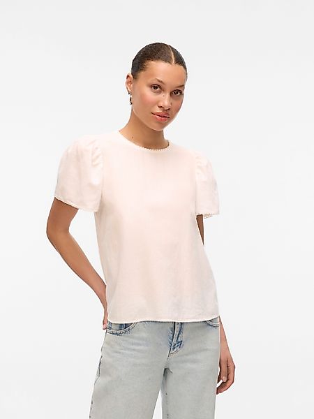 Vero Moda Kurzarmbluse "VMPRETTY SS TOP WVN GA NOOS" günstig online kaufen