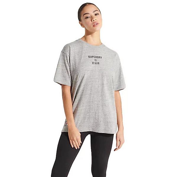 Superdry Corporate Logo Kurzarm T-shirt XS Grey Slub Grindle günstig online kaufen