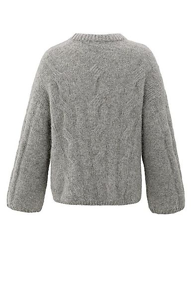 YAYA Rundhalspullover Weicher Zopfmuster-Pullover günstig online kaufen