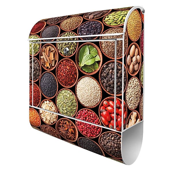 Banjado Design Briefkasten Weiß Pulverbeschichtet 39x47x14cm 2 Schlüssel Mi günstig online kaufen