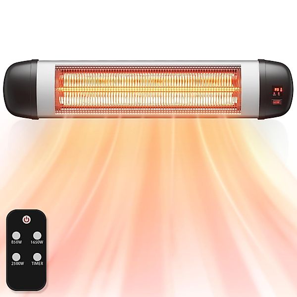 Nettlife Infrarotstrahler 2500W mit Fernbedienung Wandmontage günstig online kaufen