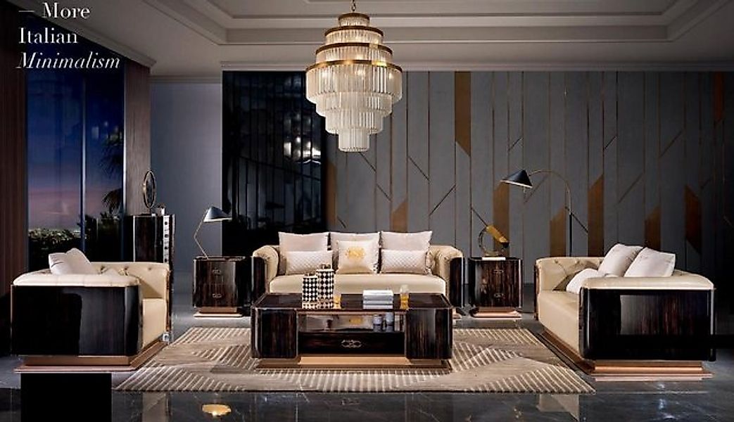 JVmoebel Sofa Komplett Set Sofagarnitur 3+2+1 Sitzer Couchtisch Wohnlandsch günstig online kaufen
