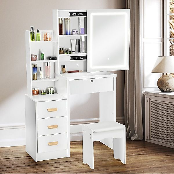 oyajia Schminktisch Schminktisch mit Hocker und günstig online kaufen