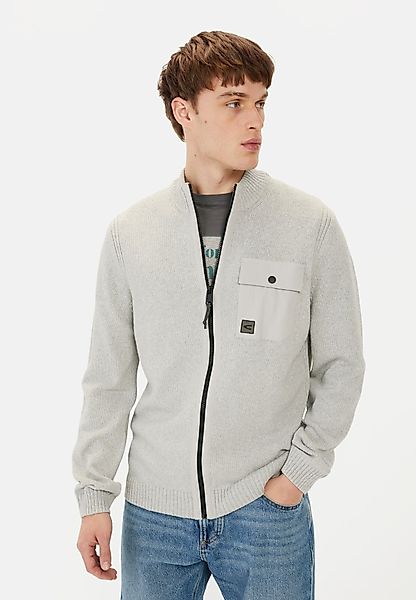 camel active Strickjacke mit Troyer-Kragen Langarm günstig online kaufen