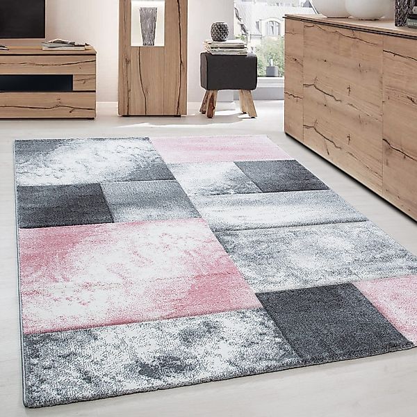 Carpettex Frisé-Teppich Kariert Design, Läufer, Höhe: günstig online kaufen