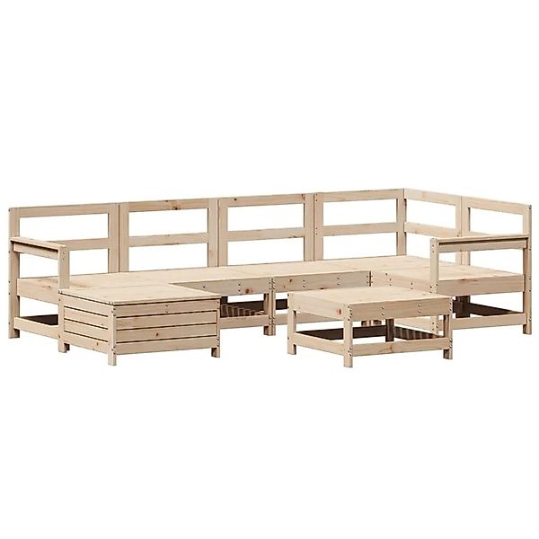 vidaXL 7-Tlg Garten-Sofagarnitur Massivholz Kiefer 3250956 günstig online kaufen