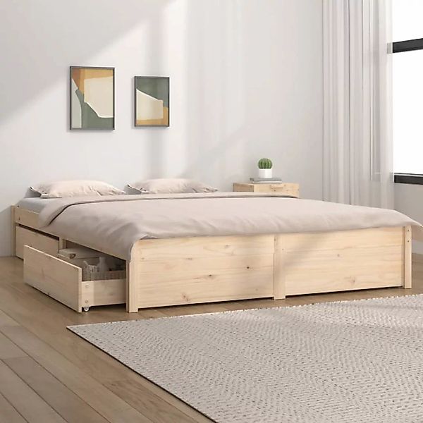 Vidaxl Bett Mit Schubladen 140x200 Cm günstig online kaufen