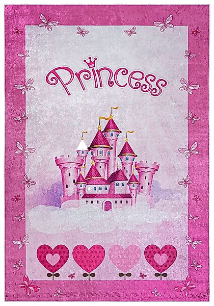 Mazovia Kinderteppich Kinderteppich Kinderzimmerteppich Prinzessin Schloss, günstig online kaufen
