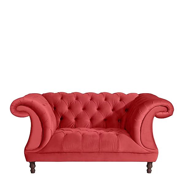Big Sessel Neo Barock in Rot Samtvelours 167 cm breit - 100 cm tief günstig online kaufen