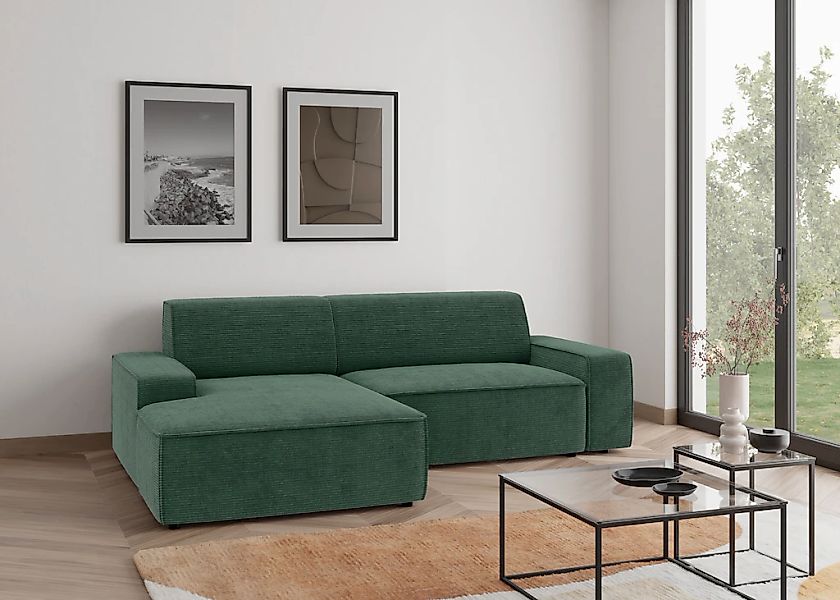 TRENDMANUFAKTUR Ecksofa "Graz, wahlweise mit Sitzvorschub und Bettkasten, L günstig online kaufen