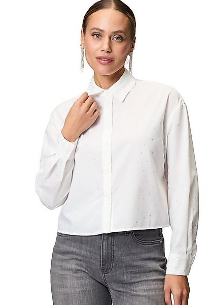 Zero Klassische Bluse zero Bluse mit Strasssteinen günstig online kaufen