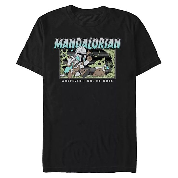 Star Wars - The Mandalorian - Mando & Child Macaroon Chase - Männer T-Shirt günstig online kaufen