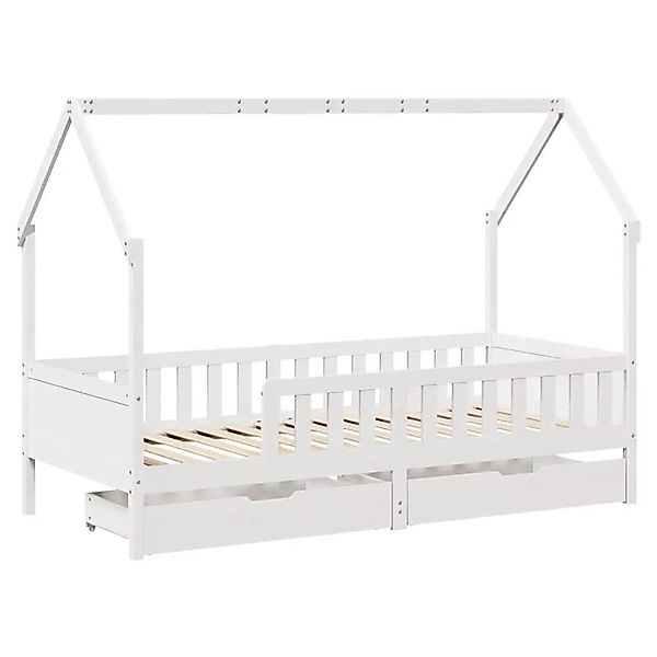 vidaXL Kinderbett mit Schubladen 90x200 cm Massivholz Kiefer 3302033 günstig online kaufen