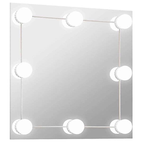 vidaXL Wandspiegel mit LED-Beleuchtung Quadratisch Glas 3078635 günstig online kaufen