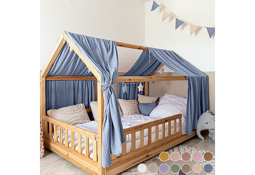 lilimaus Betthimmel Hausbetthimmel Baumwoll Musselin Betthimmel Kinder Haus günstig online kaufen