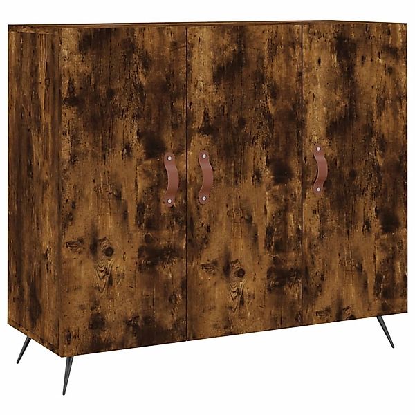 vidaXL Sideboard Räuchereiche 90x34x80 cm Holzwerkstoff 828081 günstig online kaufen