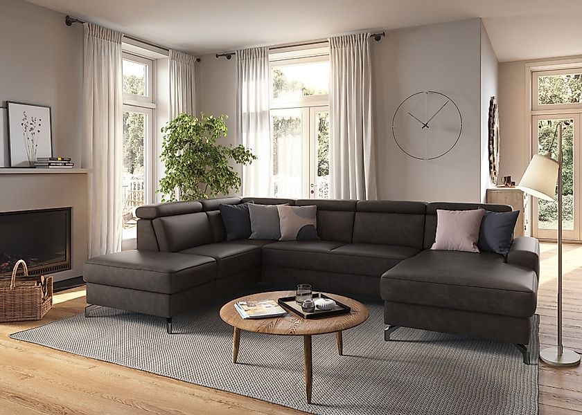 sit&more Wohnlandschaft »Scarlett U-Form« inklusive Kopfteilverstellung, wa günstig online kaufen