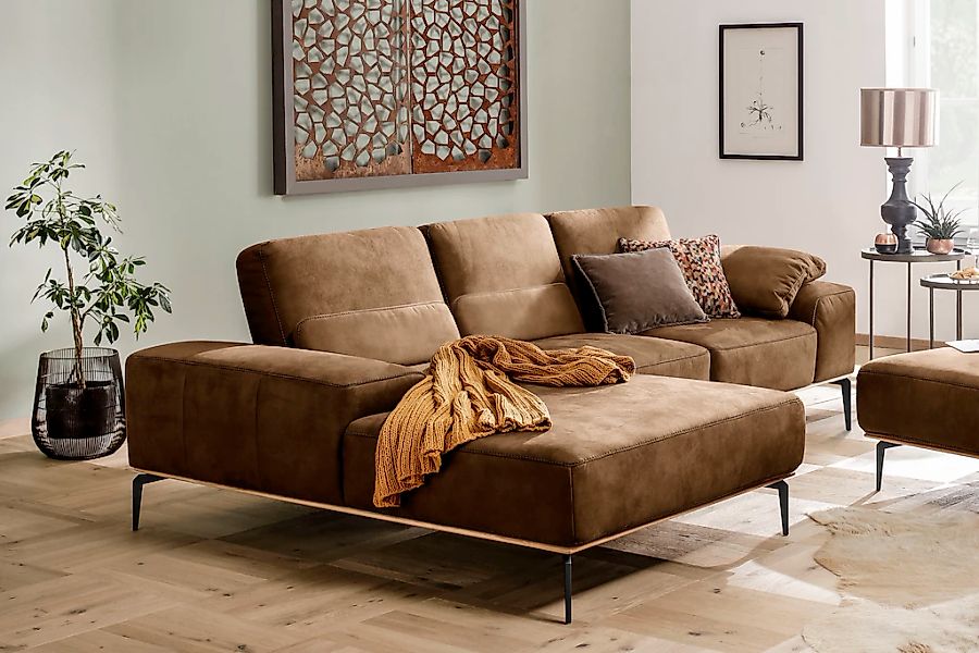 W.SCHILLIG Ecksofa "run, Designsofa mit tollem Sitzkomfort, bequem, L-Form" günstig online kaufen