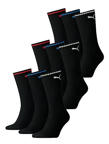 PUMA 9er Pack Unisex Socken - Sport Crew Stripe - (3x 3Paar) günstig online kaufen