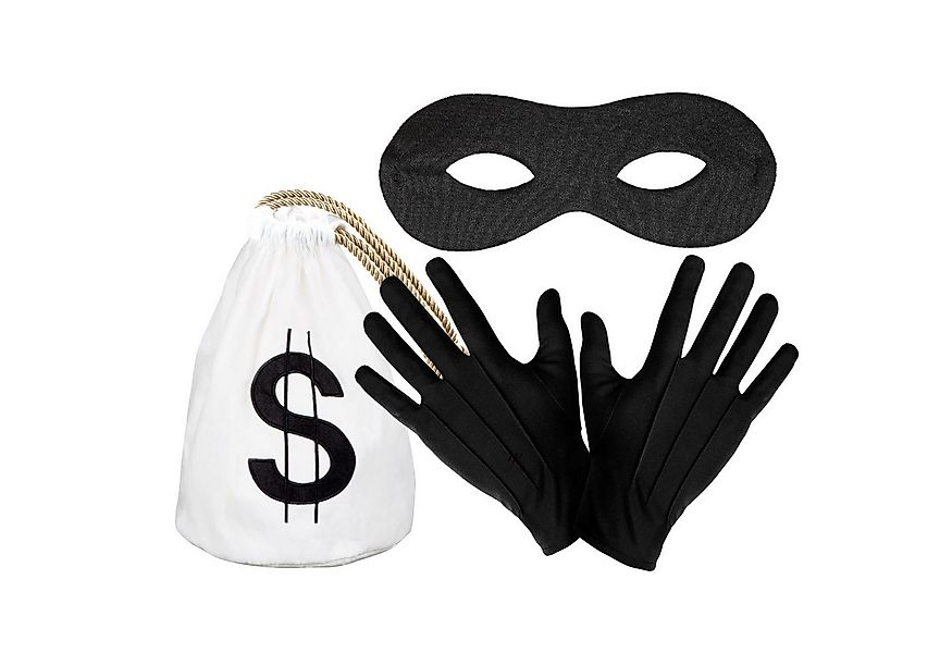 Goldschmidt Kostüme Kostüm Dieb Set Maske Handschuhe Geldsack günstig online kaufen