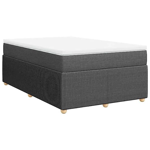 vidaXL Boxspringbett mit Matratze Dunkelgrau 120x200 cm Stoff 3285561 günstig online kaufen
