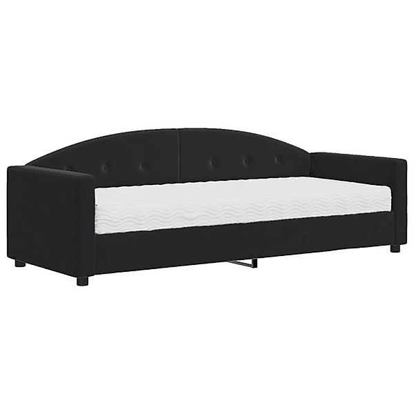 vidaXL Bett Tagesbett mit Matratze Schwarz 80x200 cm Samt günstig online kaufen