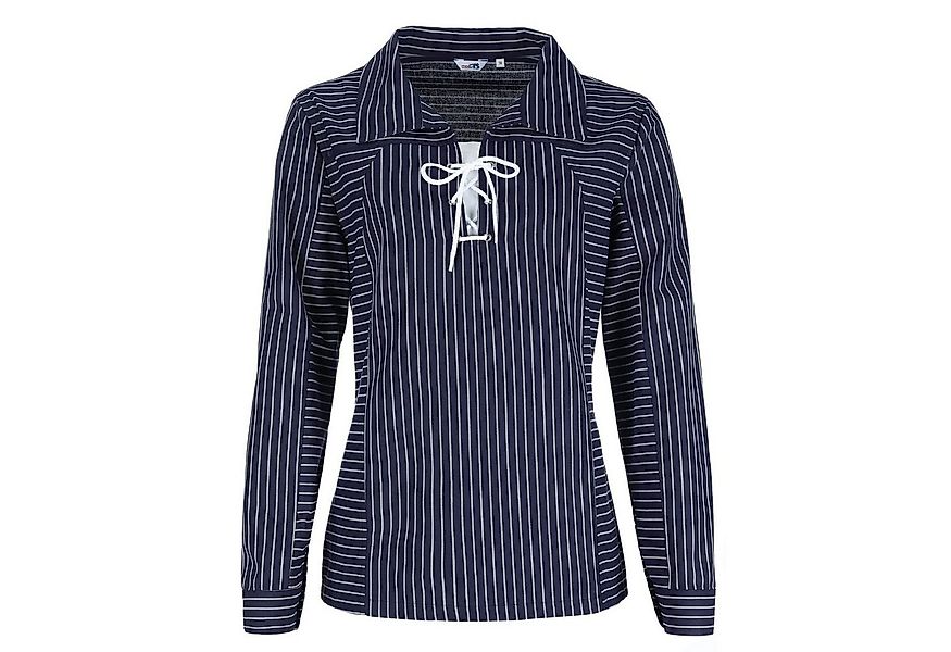 modAS Langarmhemd 10515 Damen Takelhemd mit Kordelschnürung - Maritimes Fis günstig online kaufen