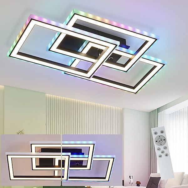 ZMH LED Deckenleuchte Whonzimmer RGB Deckenlampe günstig online kaufen