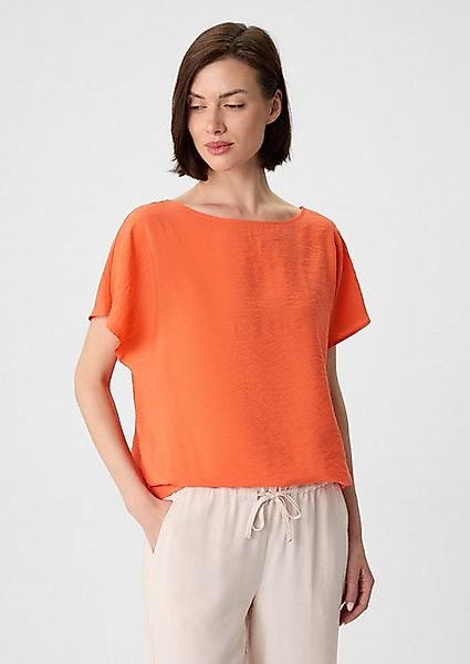 comma casual identity Kurzarmbluse Kurzärmeliges Blusenshirt mit Rundhalsau günstig online kaufen