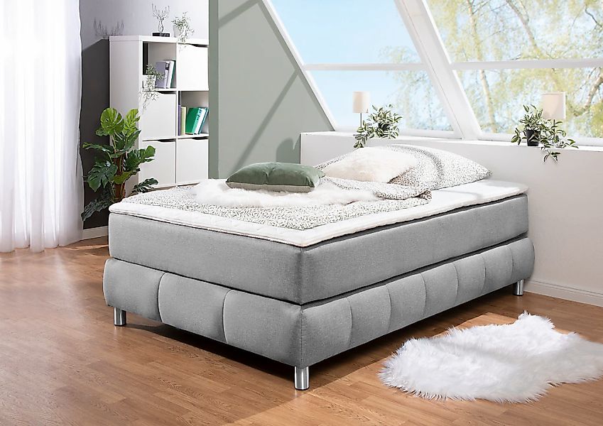 Home affaire Boxspringbett "Salo" Ohne Kopfteil, inkl. Topper, auch in Über günstig online kaufen